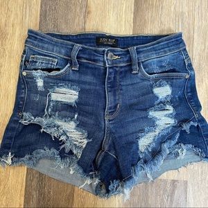 Judy Blue Tulip Hem Size Small Distressed Shorts